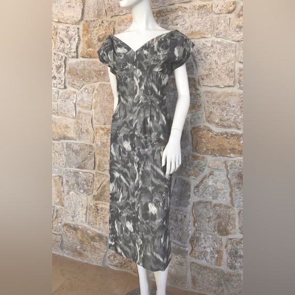 Beautiful Vintage 1950s Adele Simpson Embellished New Look Dress - Picture 11 of 16